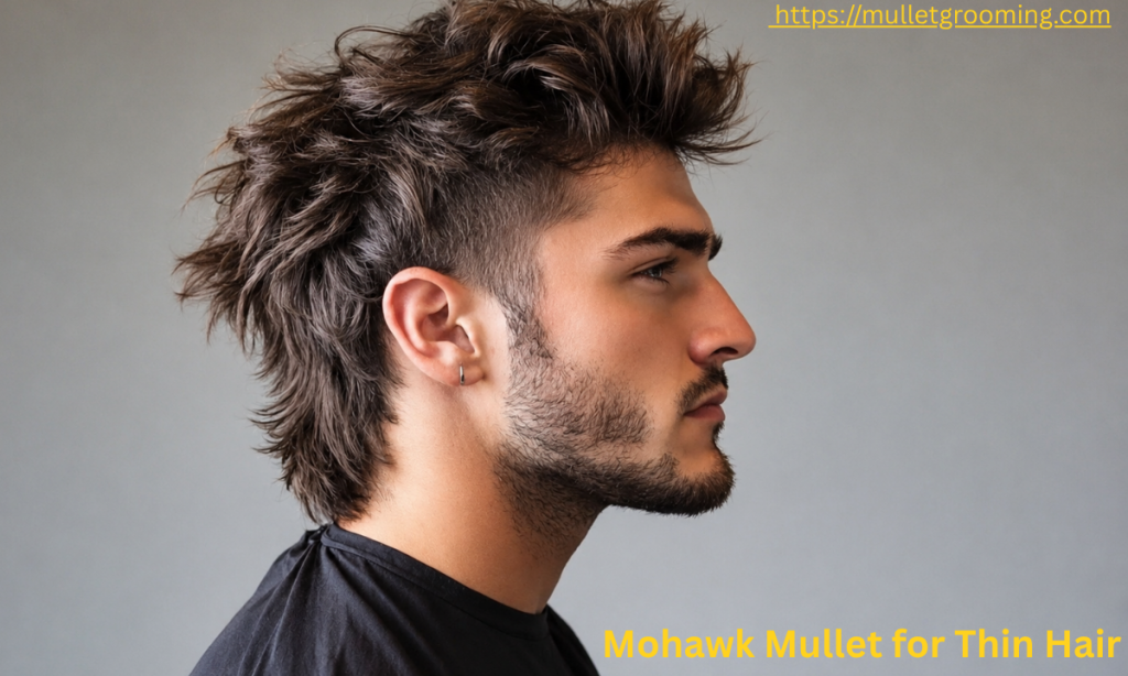 Curly mohawk mullet
